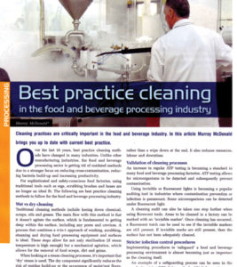 Best Practice Cleaning in the food & beverage industry